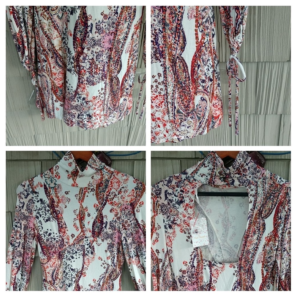 SOLD🌼FREE PEOPLE All Dolled Up Paisley Mini Dress - Picture 7 of 8
